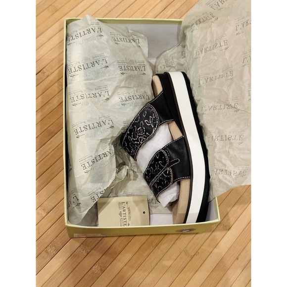 Spring Step L'Artiste Women's Dearest Slide Sandal Black Multi Sz 6.5-7 $149 - Picture 8 of 8